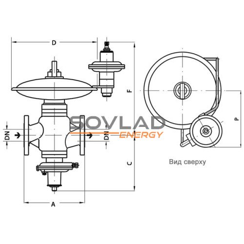 Регулятор RBE4722 DN50 ПЗК8500