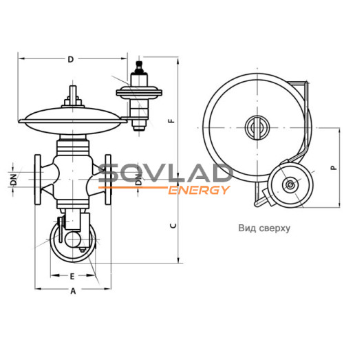 Регулятор RBE4732 DN40 ЗЗК8600 Регулятор RBE4732 DN40 ЗЗК8600