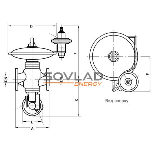 Регулятор RBE4732 DN50 ПЗК8600