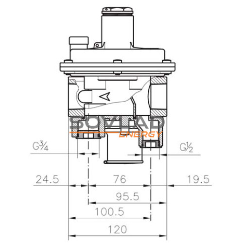 Регулятор FRG/2MBZ DN25 (10...180 mbar) Регулятор FRG/2MBZ DN25 (10...180 mbar)