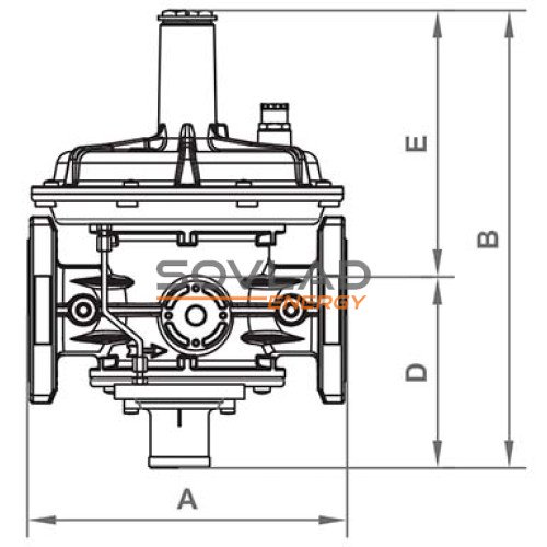 Регулятор RG/2MBZ DN32 (150...350 mbar) фланец