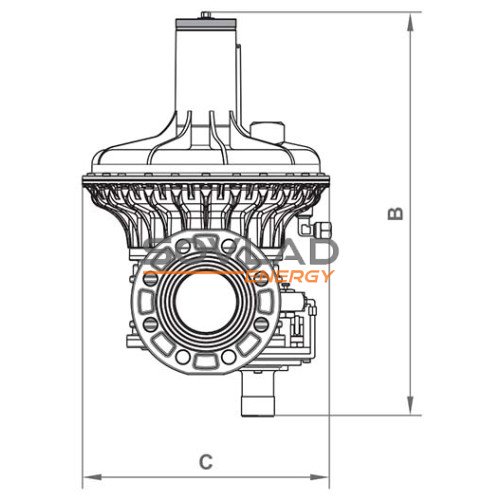 Регулятор RG/2MBZ DN100 (200...350 mbar)