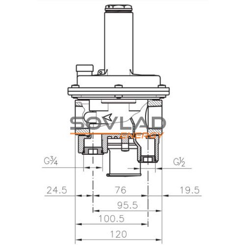 Регулятор FRG/2MBHZ DN25 (0,9...3,6 bar) Регулятор FRG/2MBHZ DN25 (0,9...3,6 bar)