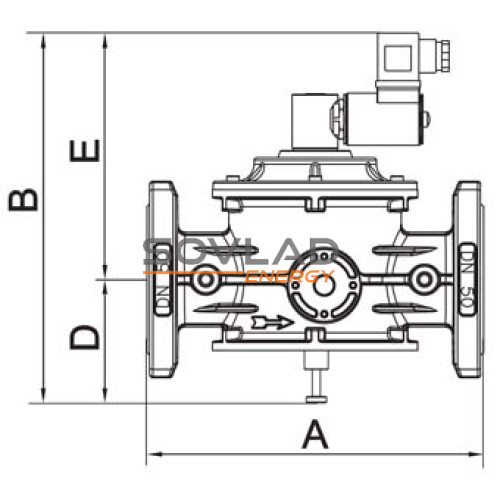 Клапан электромагнитный M16/RM N. A. DN32 6 bar, фланец
