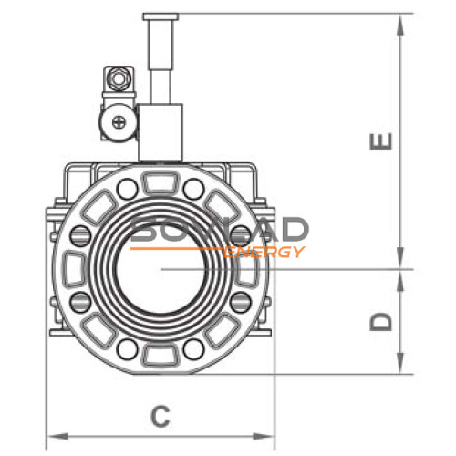Клапан електромагнітний M16/RM N. A. DN125 6 bar, фланець
