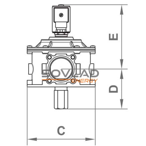 Клапан электромагнитный M16/RM N. C. DN32 500 mbar резьба