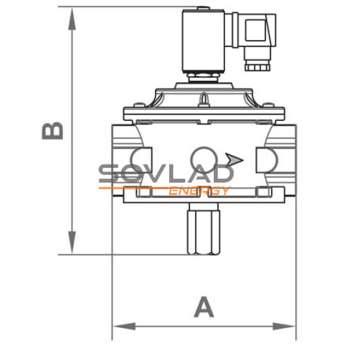 Клапан електромагнітний M16/RM N. C. DN32 500 mbar різьба