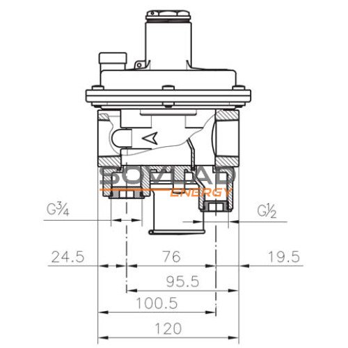 Регулятор FRG/2MBZ DN25 (300...650 mbar) Регулятор FRG/2MBZ DN25 (300...650 mbar)