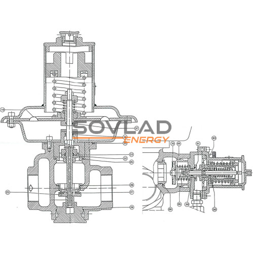 Ремкомплект регулятора RBE 1821 - 1822 DN 1 1/2" x 1 1/2"